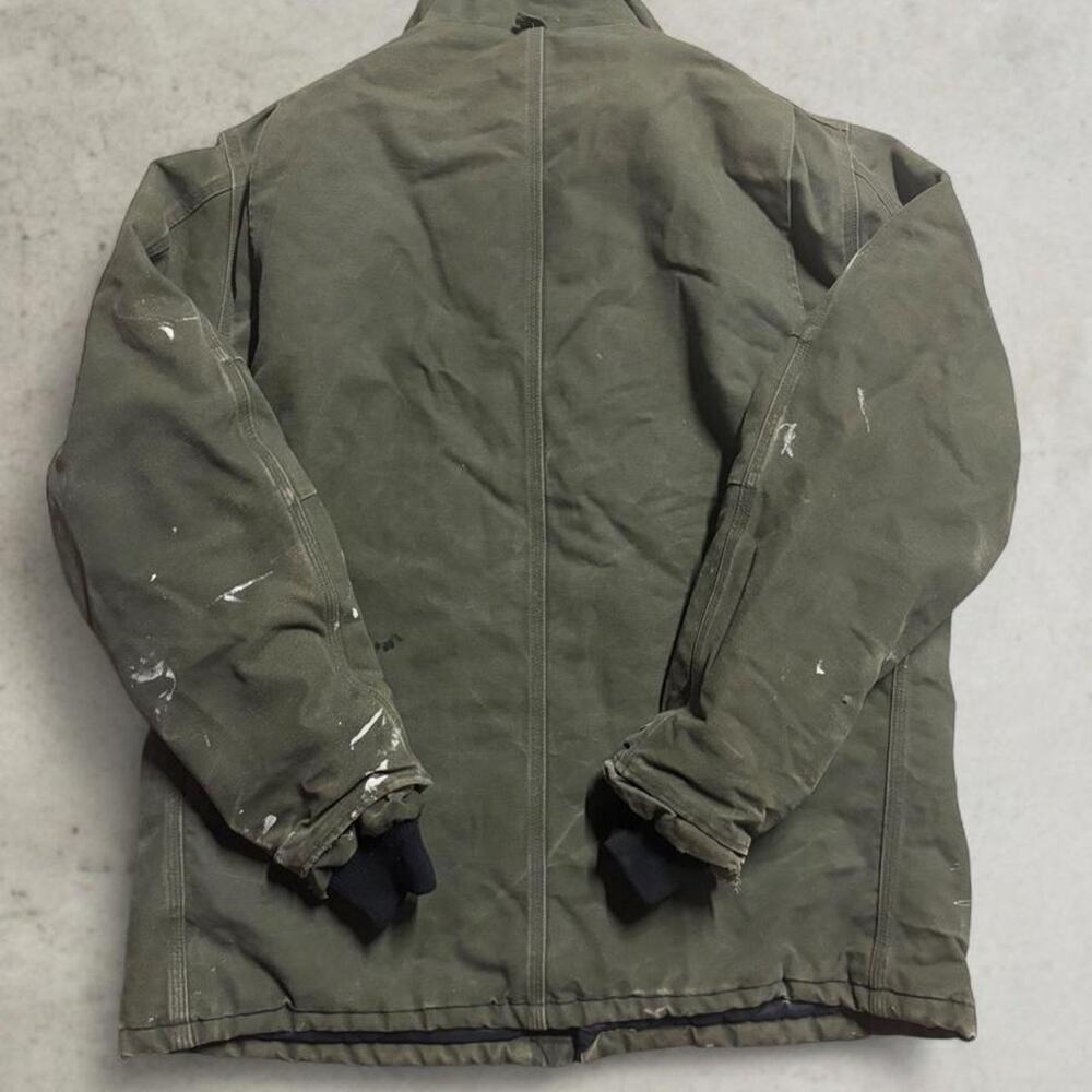 Vintage Carhartt CQ184 Arctic Coat Mens Size L Green Duck - Picture 2 of 8